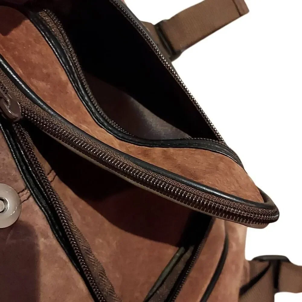 Genuine Suede Leather Backpack